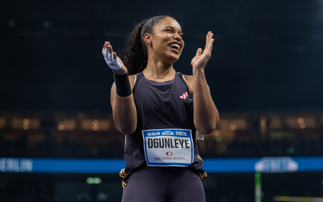 Olympiasiegerin, Weltmeisterin oder eine lachende Dritte? Beim ISTAF INDOOR führt der Sieg im Kugelstoßen über Yemisi Ogunleye und Jessica Schilder
